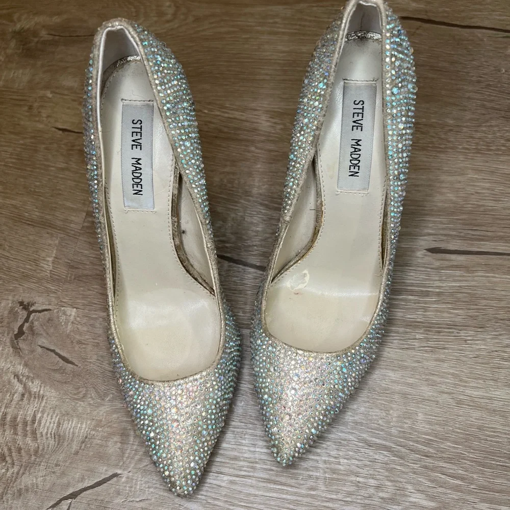 Steve Madden Iridescent Crystal Heels - Picture 1 of 4
